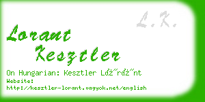 lorant kesztler business card